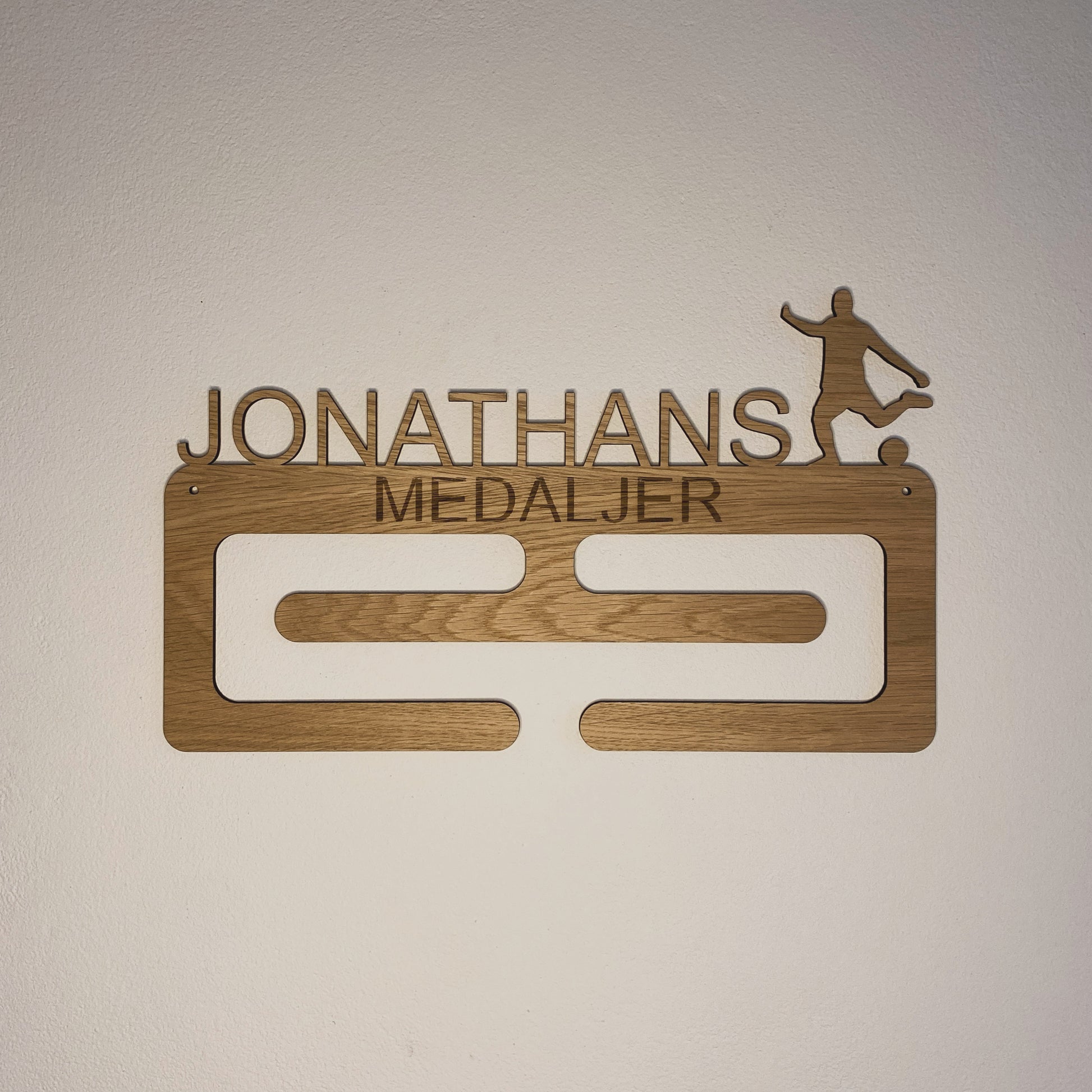 Medaljeholder med tekst